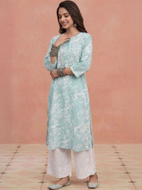 Rumah Wanita Chikankari Sulam Kurta Chikankari
