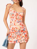 DressBerry Floral Print Sheath Mini Dress
