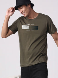 ADRO Men Graphic Printed Cotton T-shirt