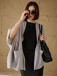 SASSAFRAS Open Front Kimono Sleeves Shrug