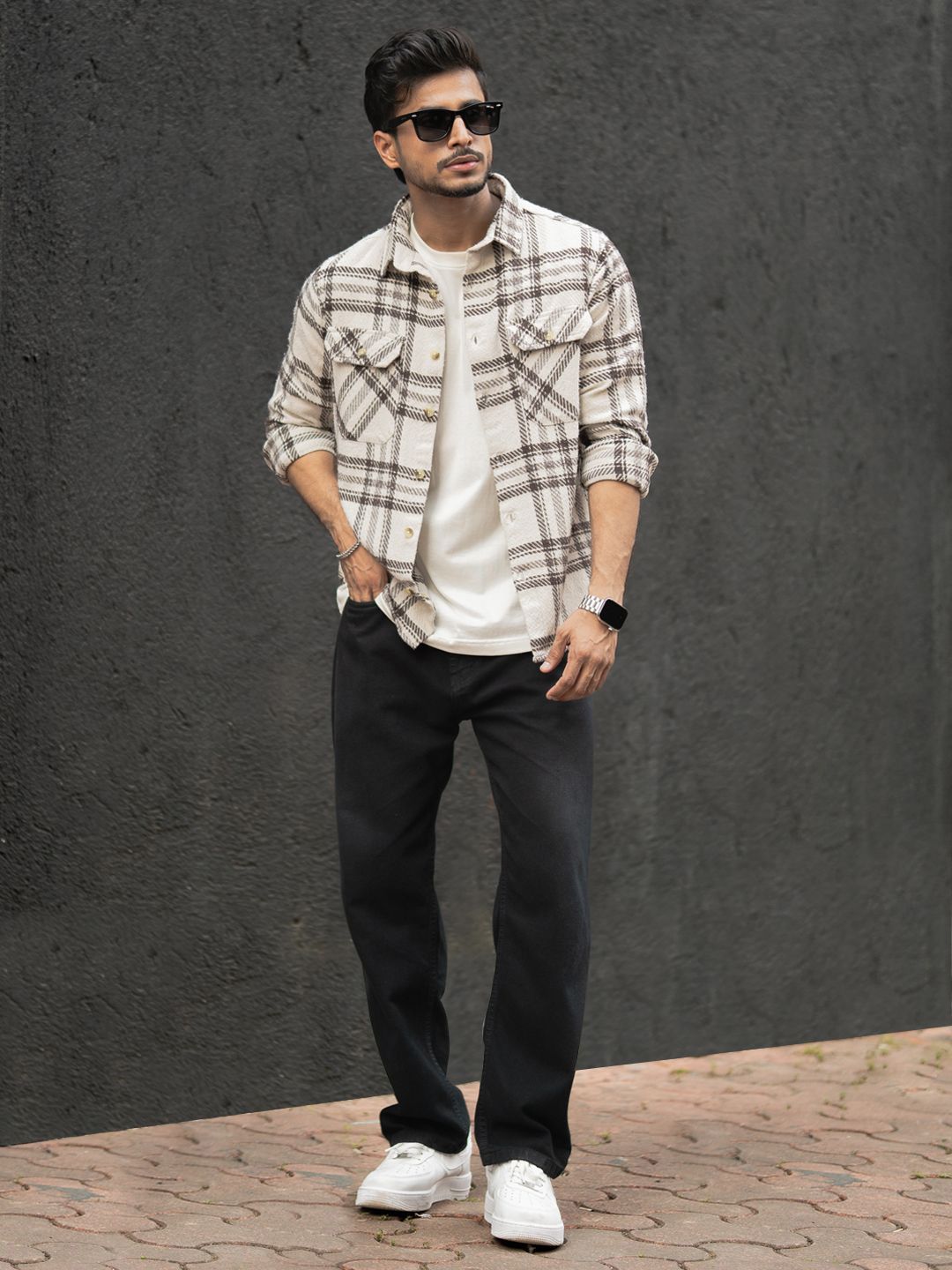 Powerlook Men Tartan Checked Regular Fit Casual Shirt