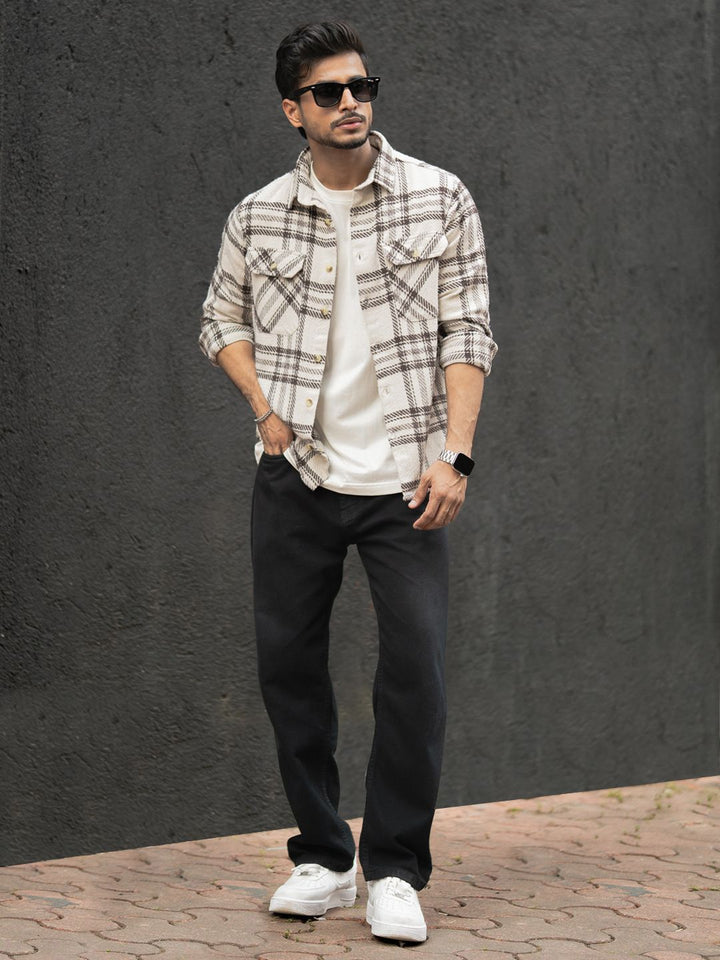 Powerlook Men Tartan Checked Regular Fit Casual Shirt