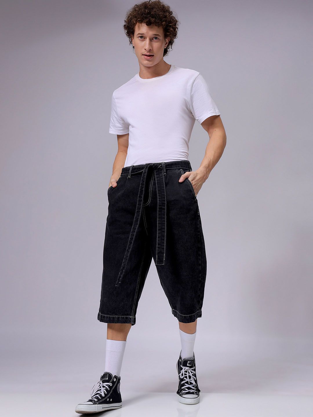 The Indian Garage Co Men Relaxed Fit Mid-Rise Cotton Jorts