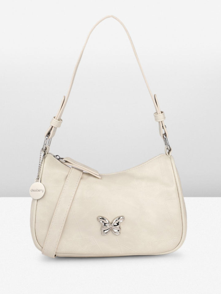 DressBerry Textured Half Moon Sling Bag