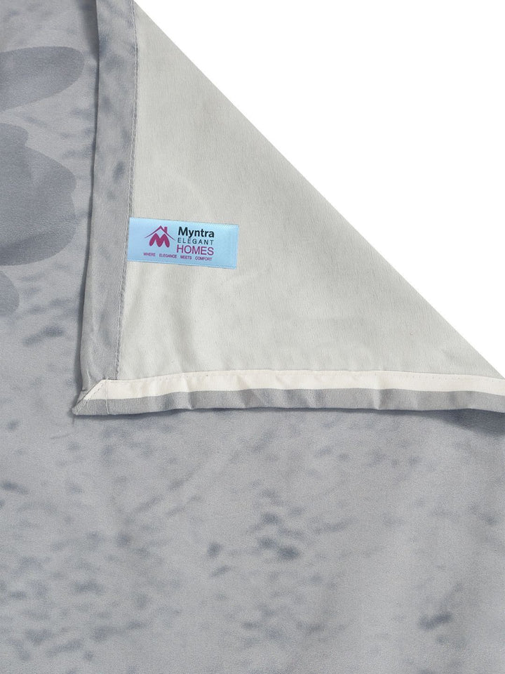 Myntra Elegant Grey Floral Printed Flat 400 TC Single Cadar 7D & 1 Sarung Bantal