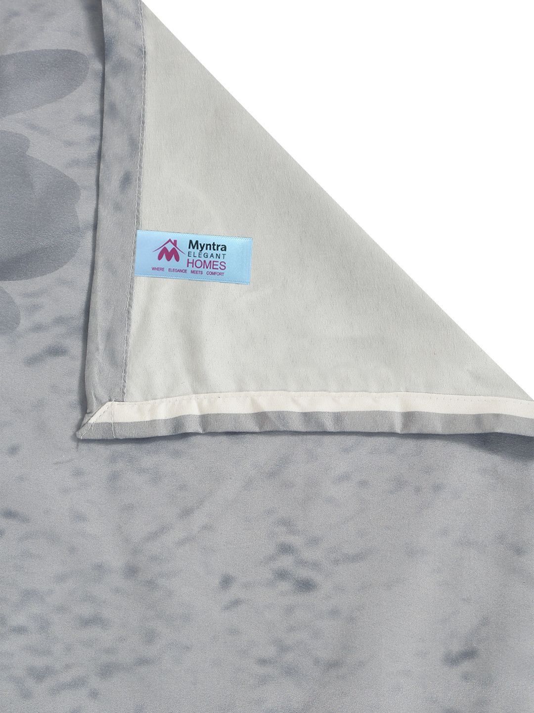Myntra Elegant Grey Floral Printed Flat 400 TC Single Cadar 7D & 1 Sarung Bantal