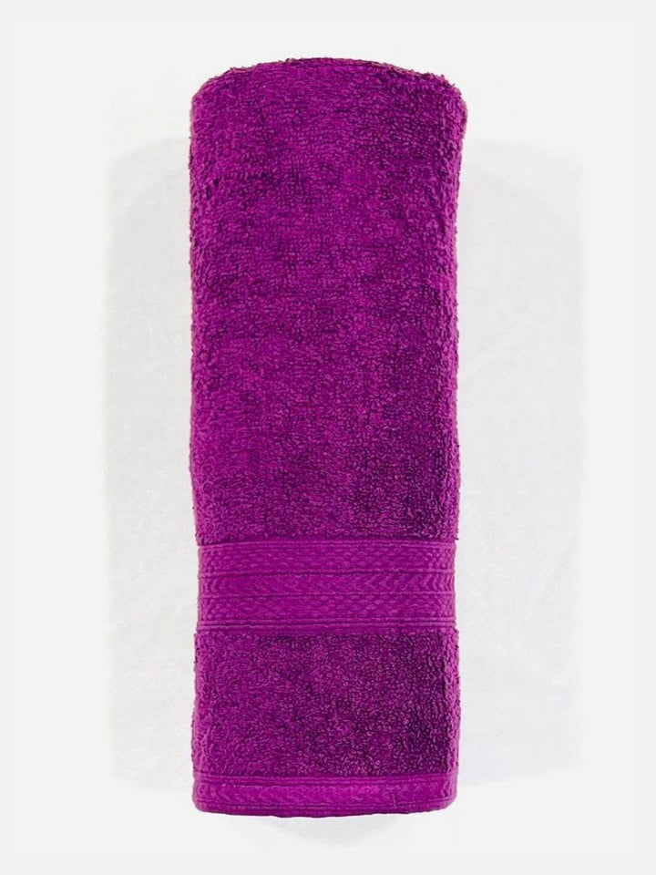 BOMBAY DYEING Tulip Purple Pure Cotton 450 GSM Bath Towel
