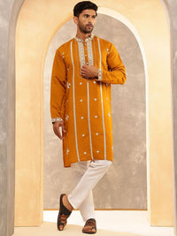 Anouk Men Floral Embroidered Regular Kurta with Pyjamas