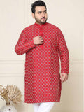 SOJANYA PLUS Geometrik Sulam Band Kolar Kurta Lurus