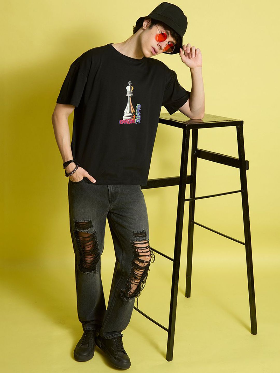 Bene Kleed Men Printed Extended Sleeves Pockets T-shirt