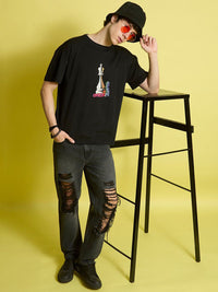Bene Kleed Men Printed Extended Sleeves Pockets T-shirt