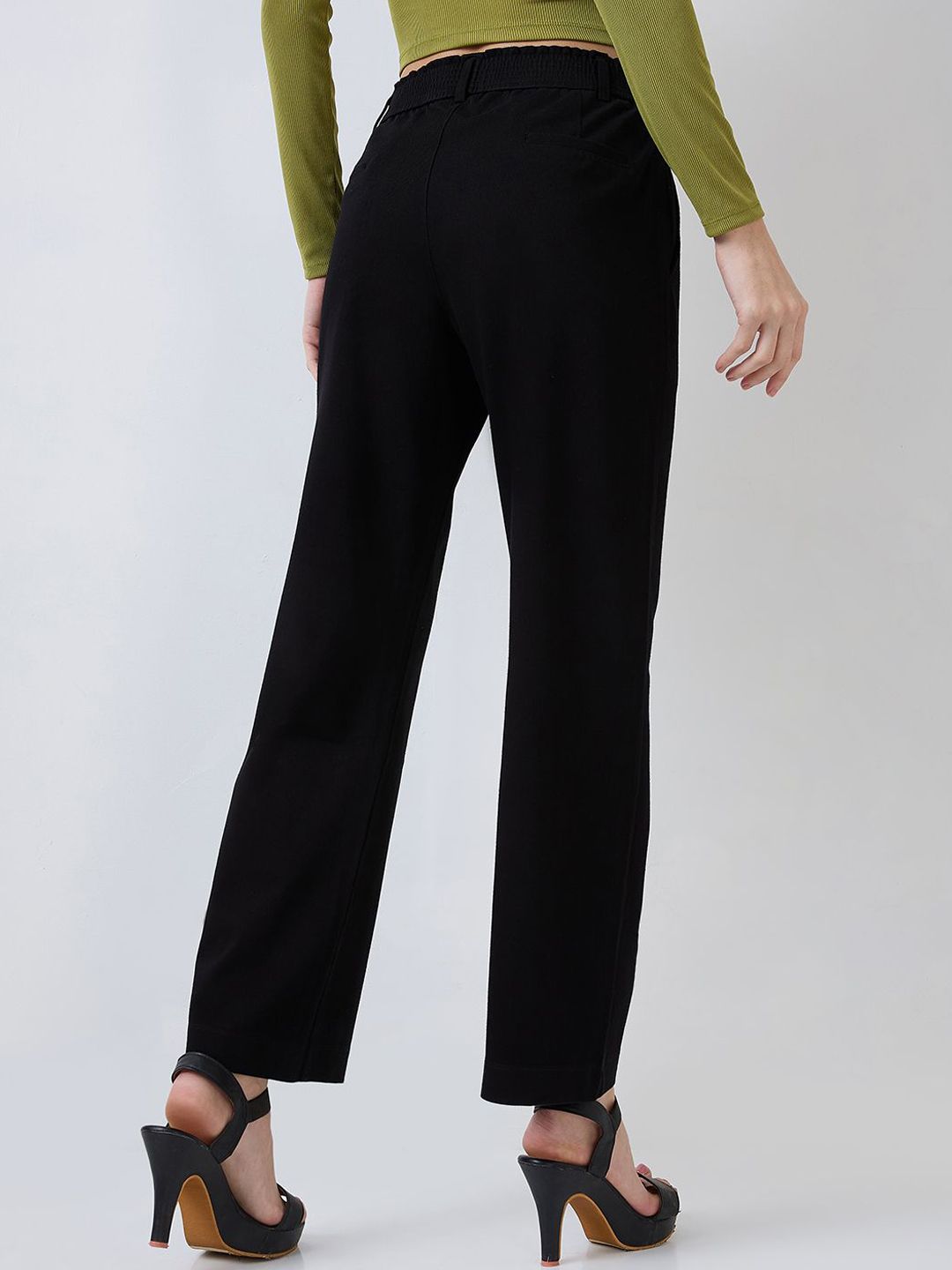 SPYKAR Women Straight Fit Wide Leg Trousers