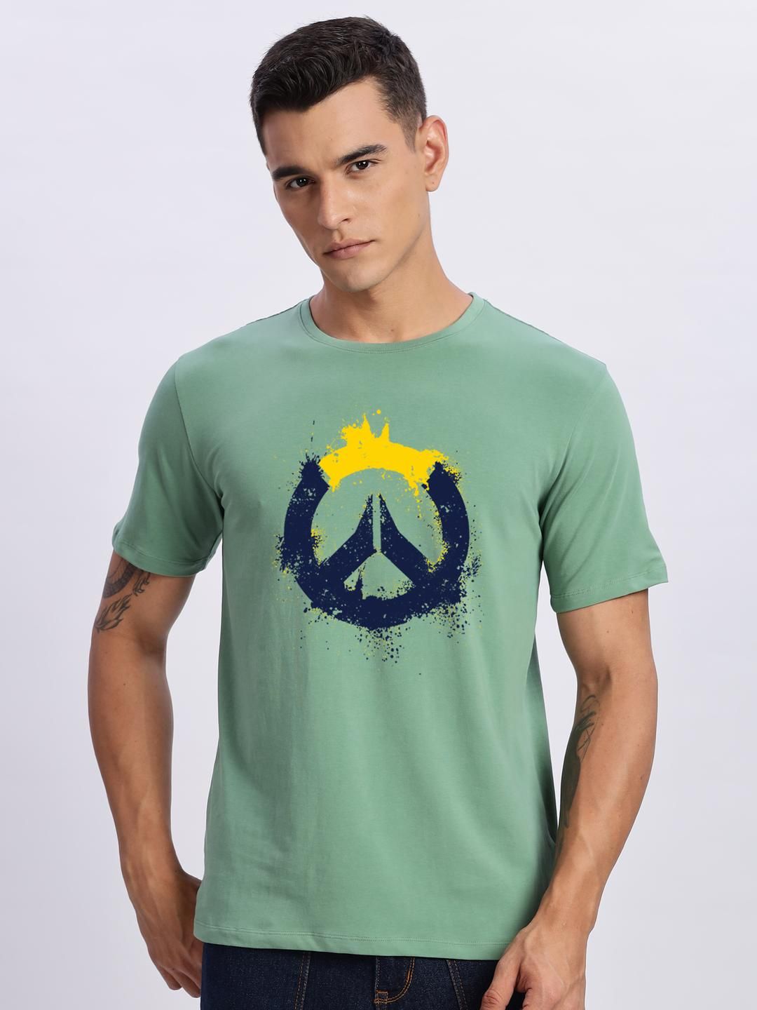 ADRO Men Sea Green Tshirts