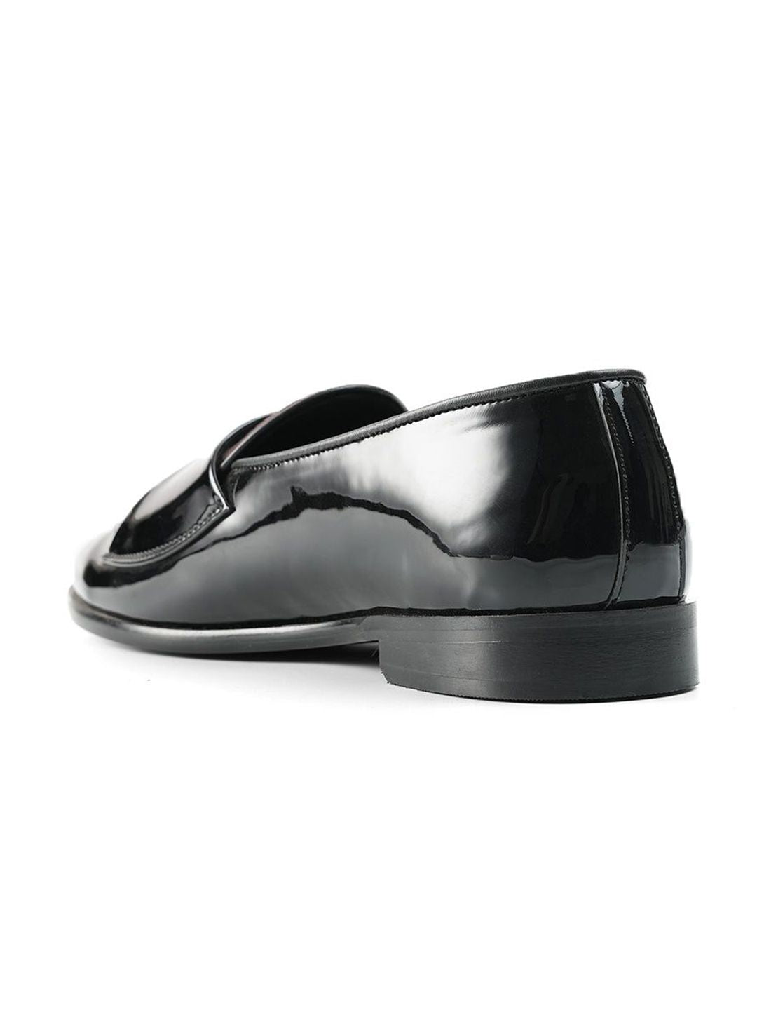MONKSTORY  Eclecta Glossy Side Buckle Slip Ons - Brown & Black