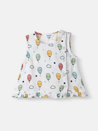 Nauti Nati Girls Printed Pure Cotton Top With Shorts