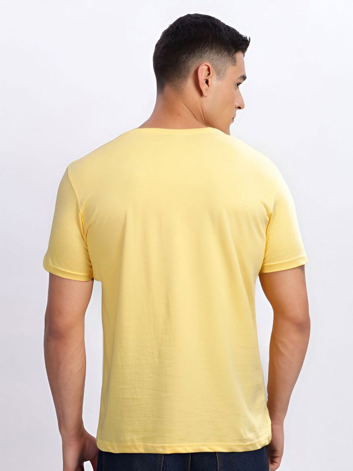 ADRO Men Typography Printed Round Neck Cotton T-shirt