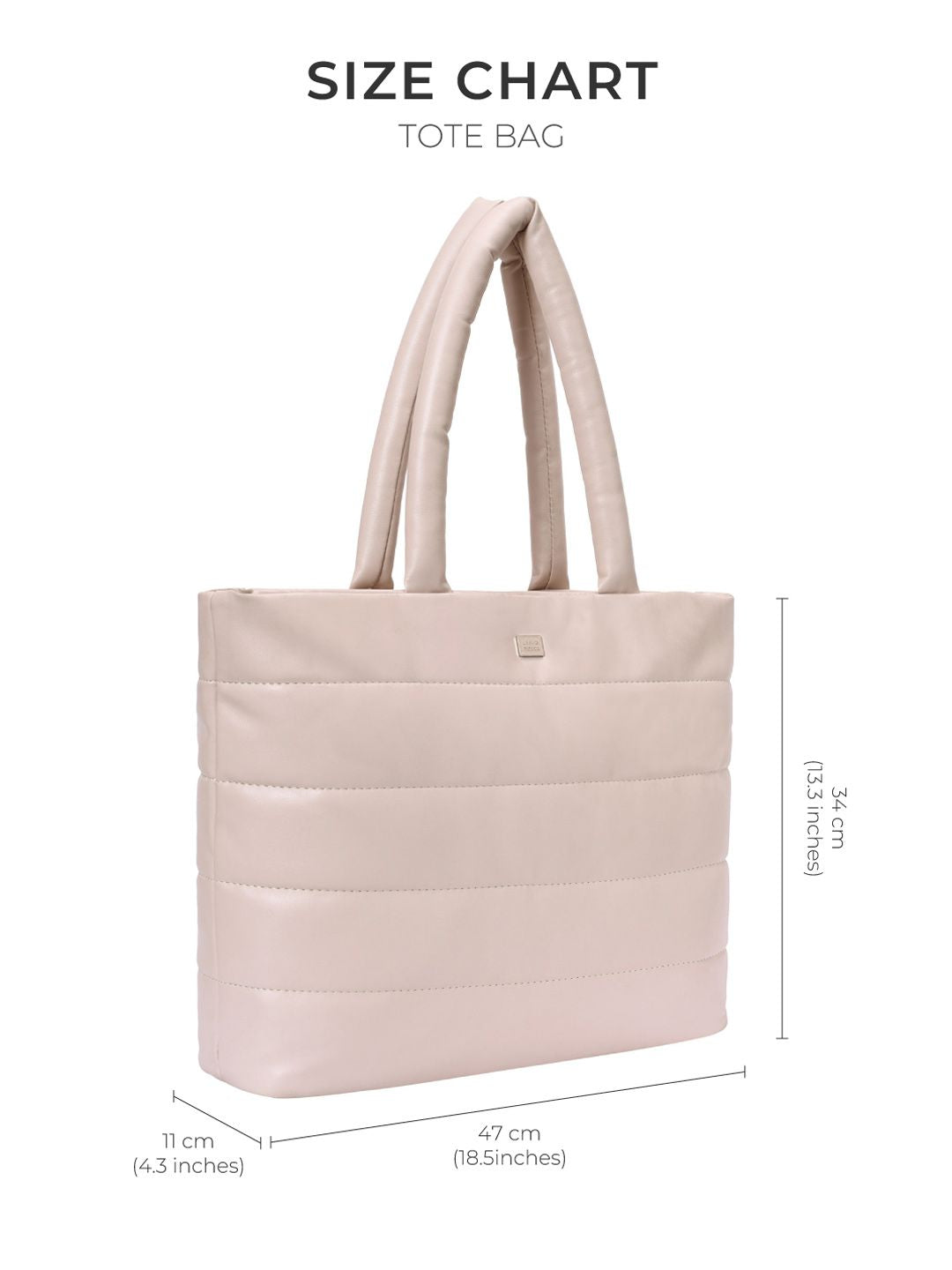 Lino Perros Oversized Structured Tote Bag with Quilted Detail