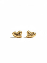 VOGUE PANASH Gold-Plated Heart Shaped Studs