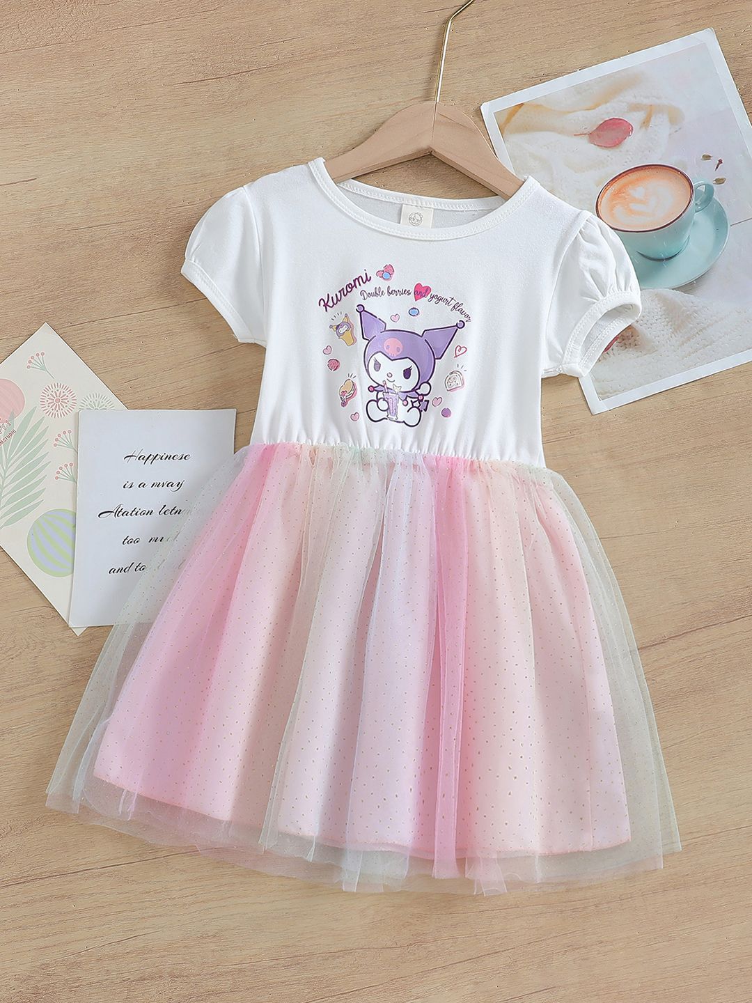 YK Print Fit & Flare Dress