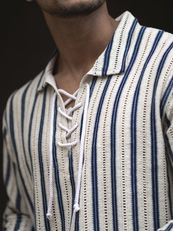 Powerlook Men Striped Spread Collar Casual Shirt