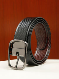 Teakwood Leathers Men Textured Leather Reversible Formal Belt