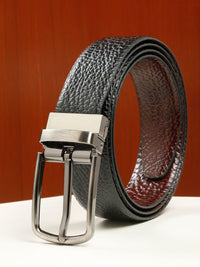 Teakwood Leathers Men Textured Leather Reversible Formal Belt