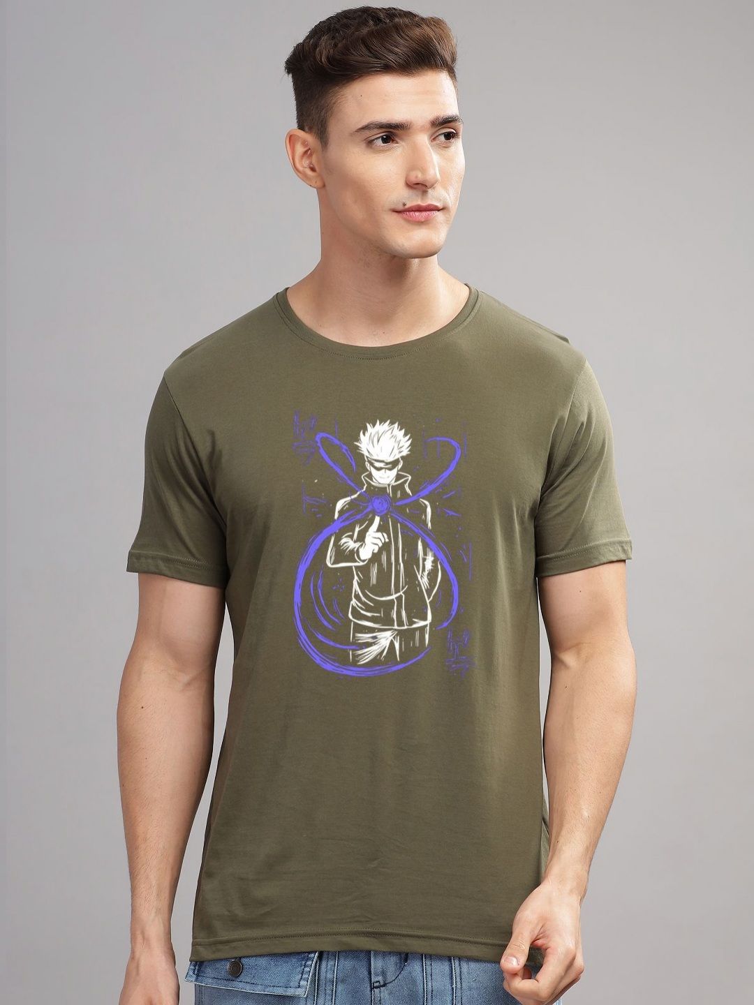 ADRO Men Graphic Printed Graphic Print Others Round Neck Cotton Tshirt