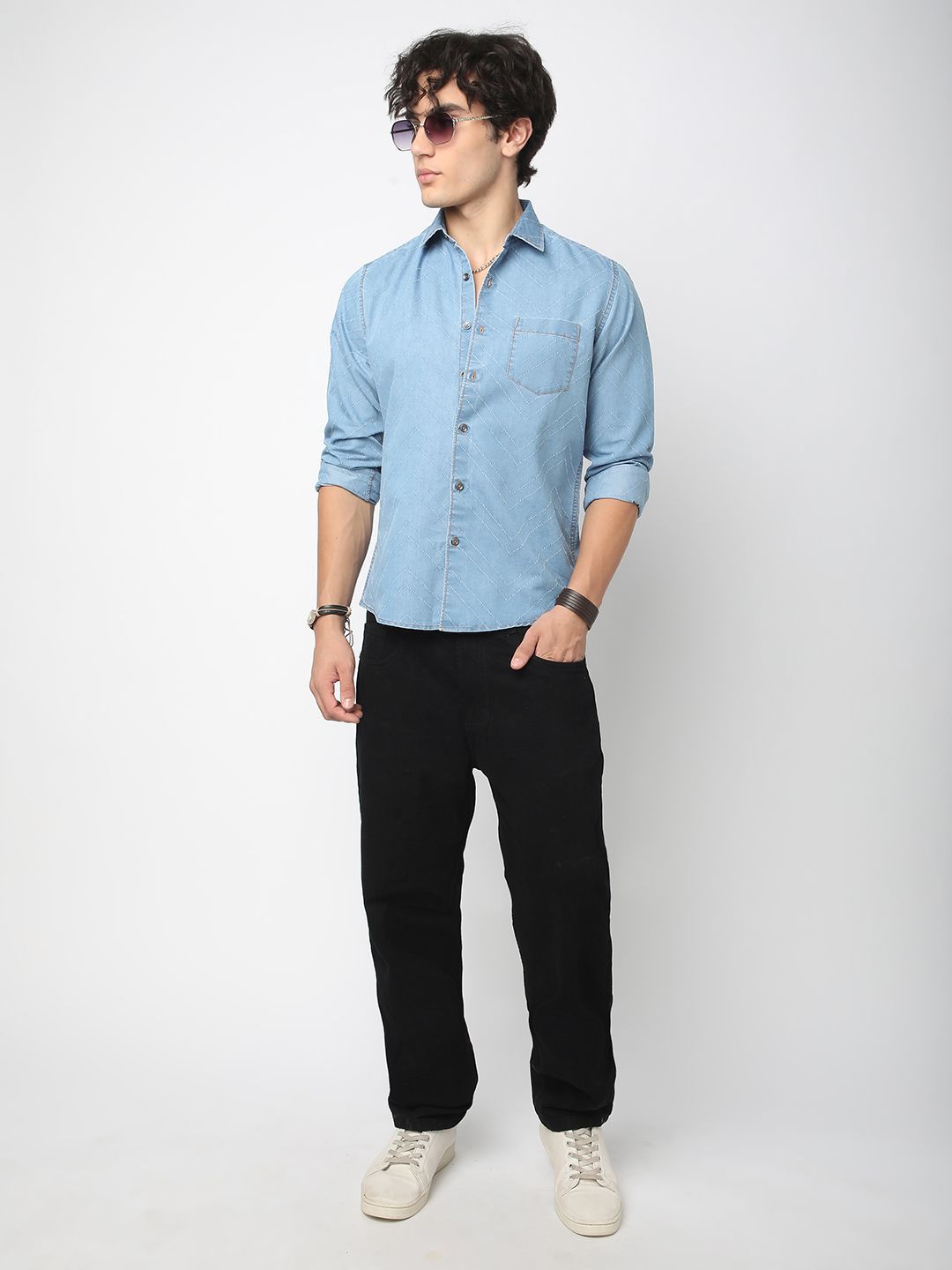VASTRADO Men Classic Slim Fit Opaque Casual Shirt