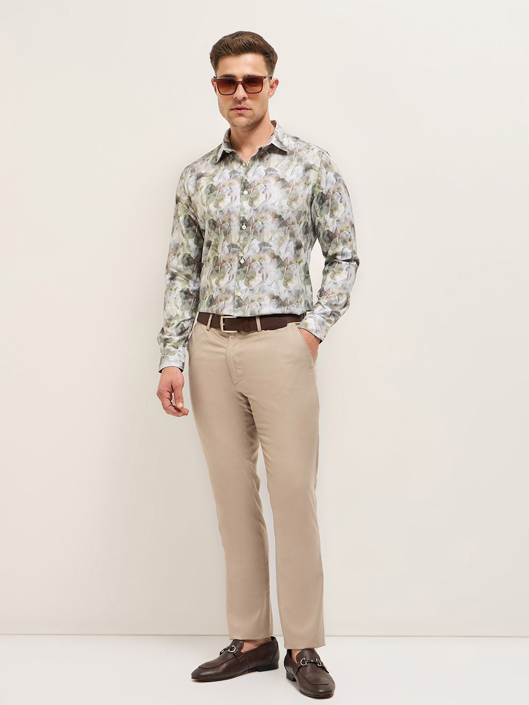 THE BEAR HOUSE Men Tailored Fit Opaque Printed Formal Shirt