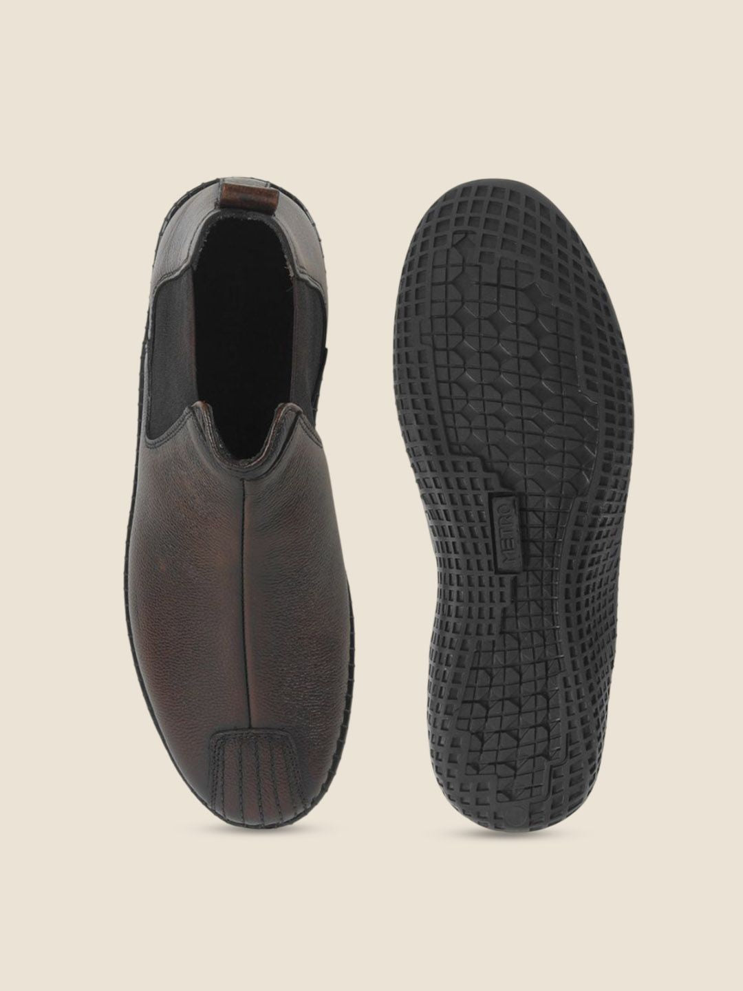 Mochi Men Textured Leather Fashion