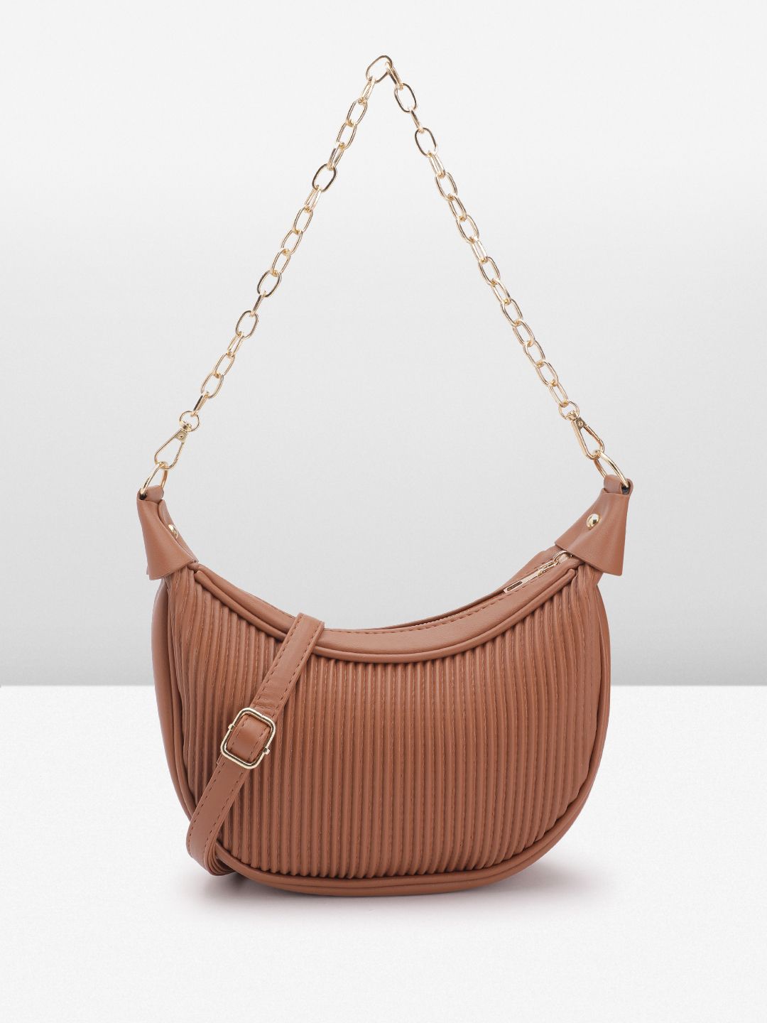 DressBerry Quilted Structured Shoulder Bag