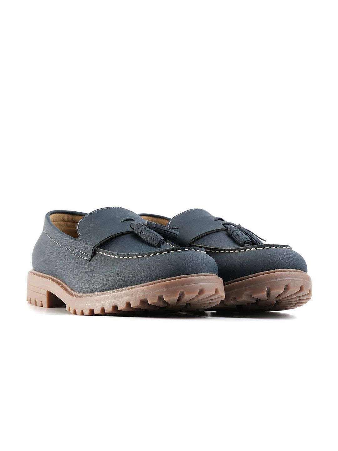MONKSTORY Cosmopolitan Bold Tassel Loafers  - Blue