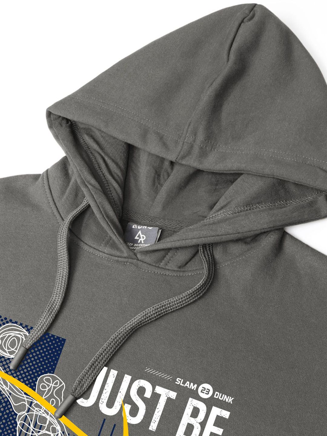 ADRO Men Printed Hooded Pullover Sweatshirt