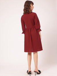 DressBerry Radiant Reflections Crinkled Bell Sleeve A-line Dress