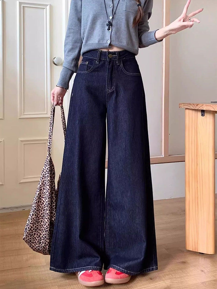 DressBerry Women Wide Leg High-Rise Jeans