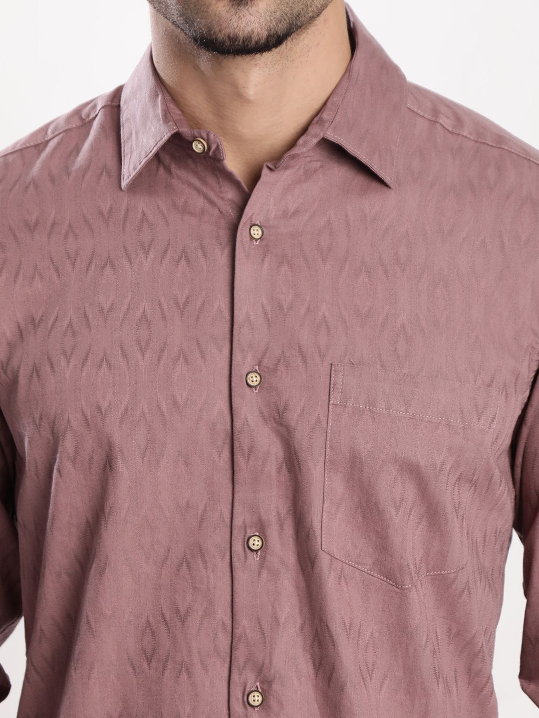 Bene Kleed Men Spread Collar Slim Fit Casual Shirt