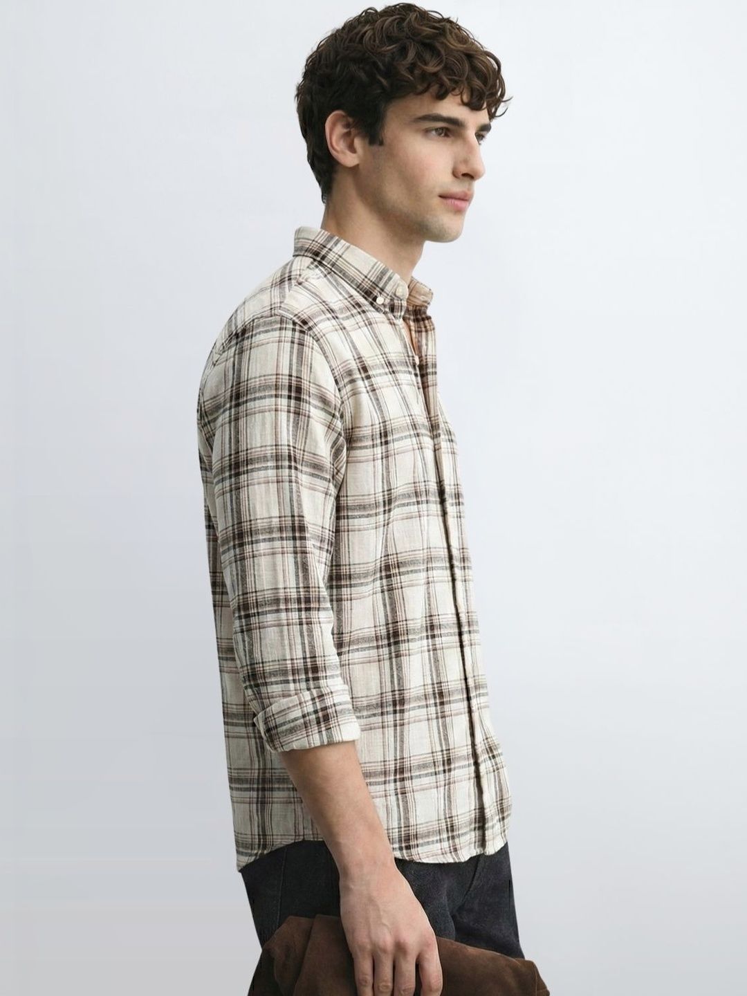 ADRO Men Standard Tartan Checks Checked Casual Shirt