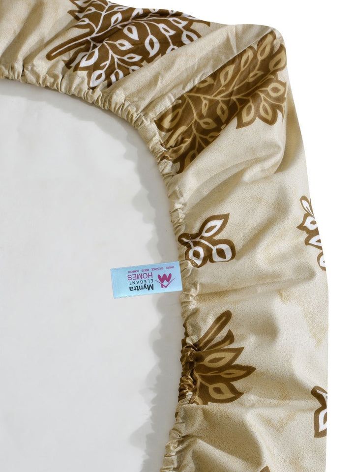 Myntra Elegant Homes Yellow & White Floral 400 TC King Cadar dengan 2 Sarung Bantal