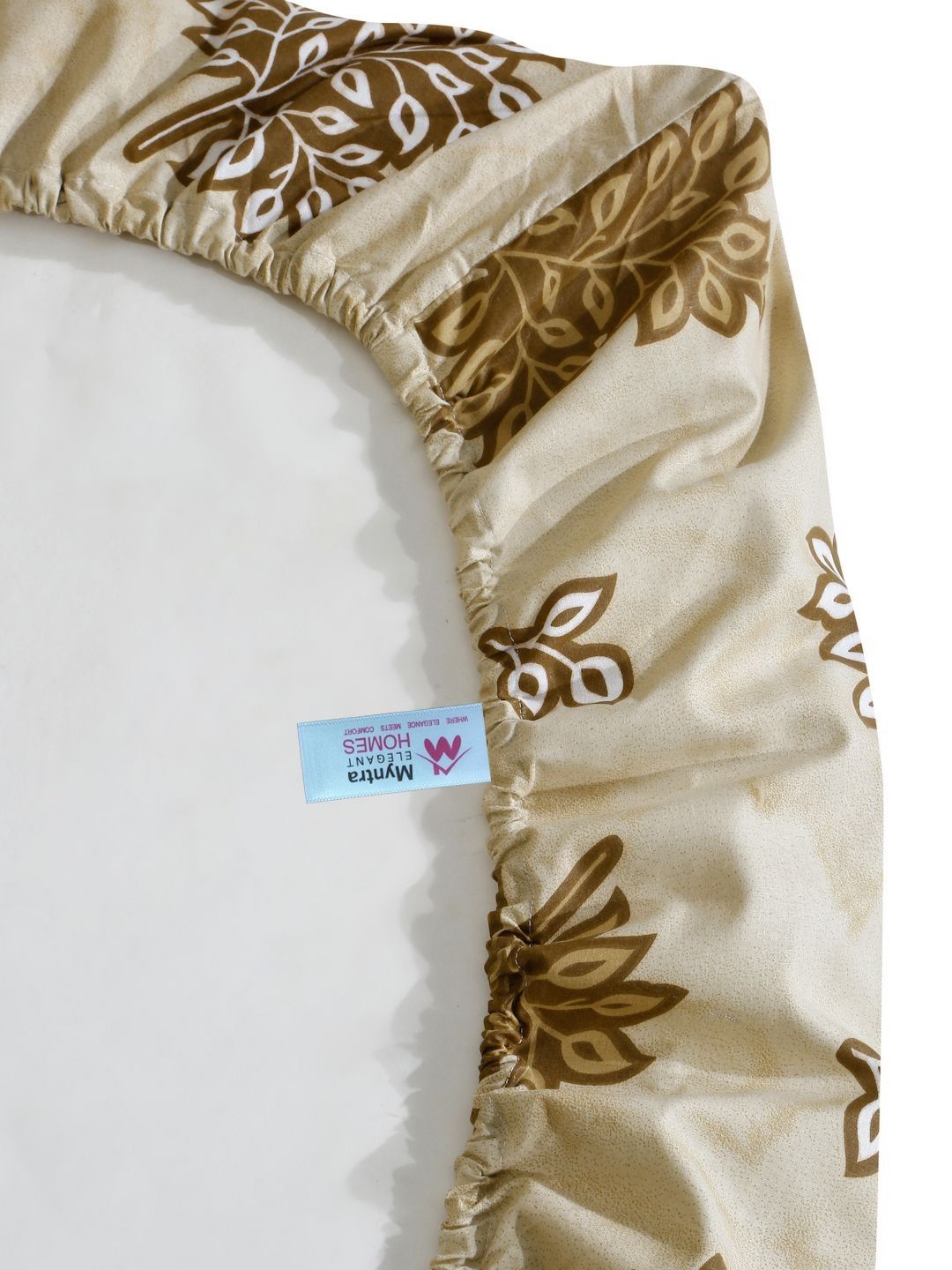 Myntra Elegant Homes Yellow & White Floral 400 TC King Cadar dengan 2 Sarung Bantal