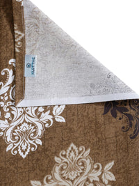 KLOTTHE Motif Etnik Coklat Kapas Tulen Bernafas 400 TC Cadar King Halus dengan 2 Sarung Bantal-250 x 225 sm