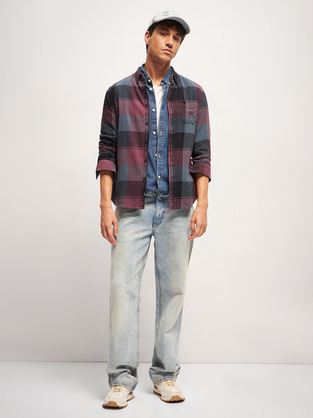 THE BEAR HOUSE Men Slim Fit Opaque Checked Casual Shirt