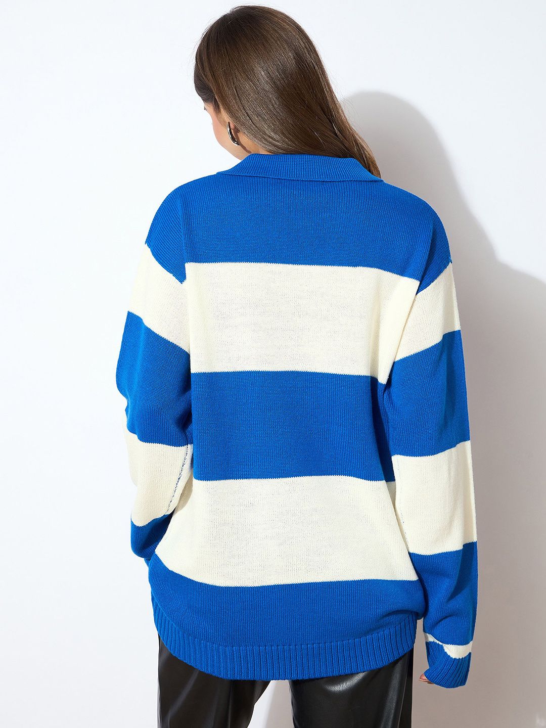 Wanita sassafras bergaris pullover
