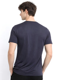 ADRO Typography Printed Round Neck Short Sleeves Regular Fit Pure Cotton T-shirt