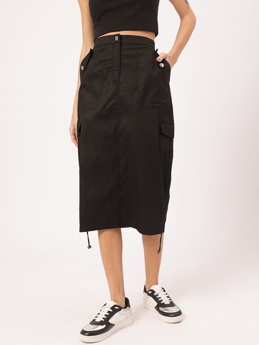 DressBerry Utility Uprising Parachute Cargo Straight Midi Skirt