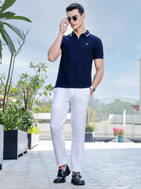 Thomas Scott Men Polo Collar Solid T-shirt