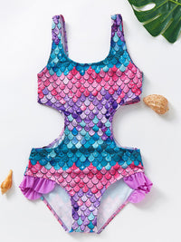 YK Girls Printed Round Neck Bodysuit
