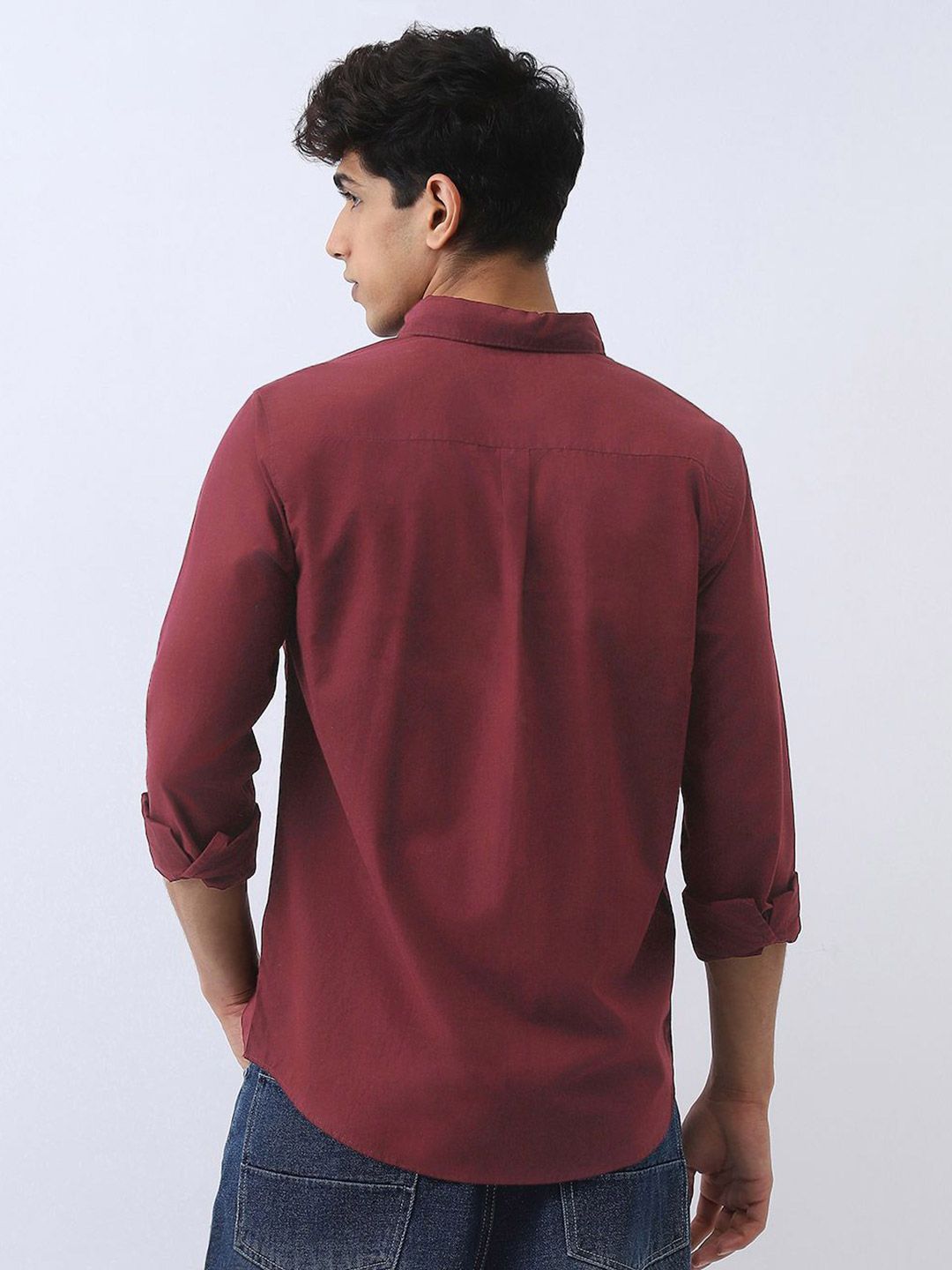 Urbano Fashion Men Cotton Full Sleeve Regular Fit Casual Solid Shirt