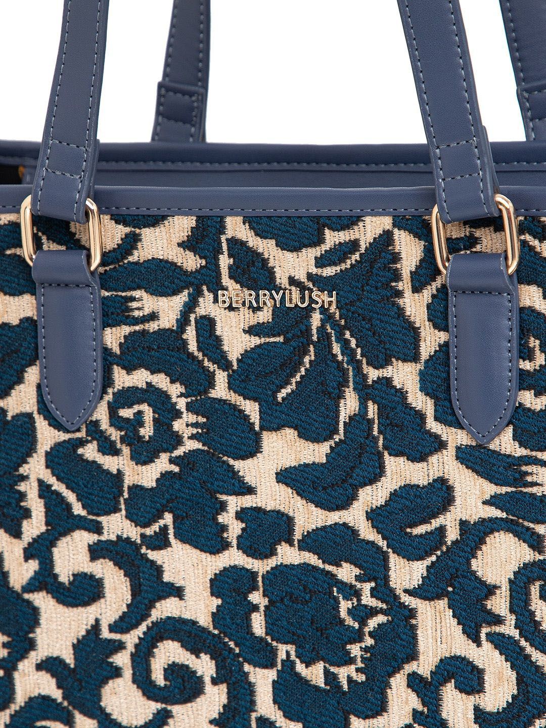 Berrylush Floral Printed Structured Shoulder Bag
