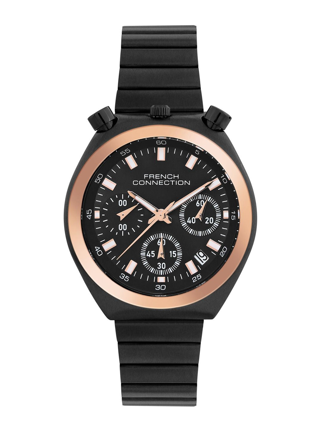Perancis sambungan wanita Dial & gelang keluli tahan karat gaya tali analog chronograph Watch fcm03bm