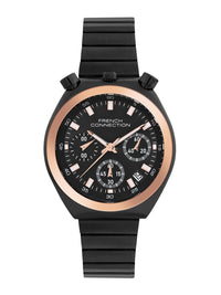 Perancis sambungan wanita Dial & gelang keluli tahan karat gaya tali analog chronograph Watch fcm03bm